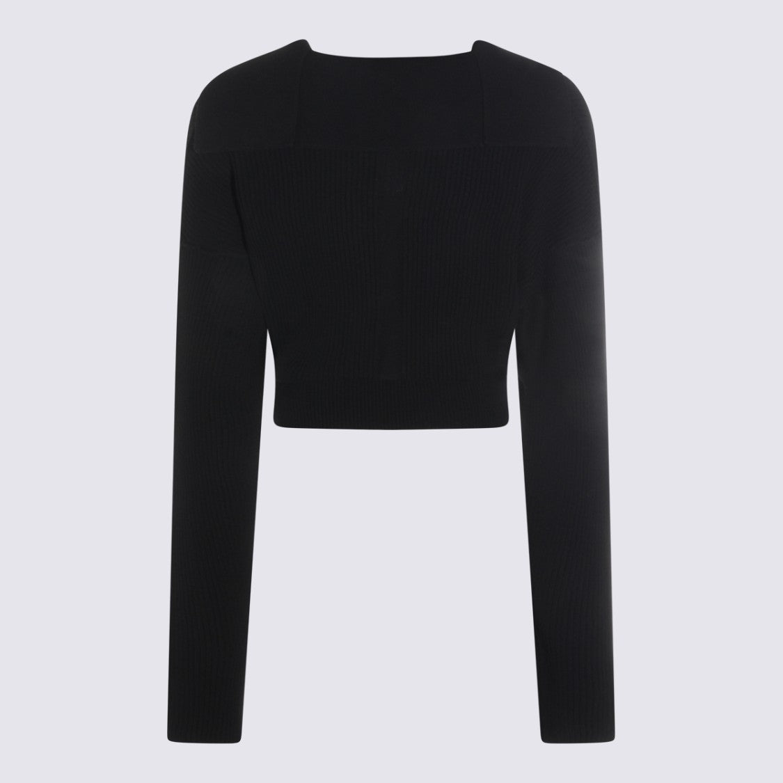 Rick Owens Black Wool Cropped Sweater