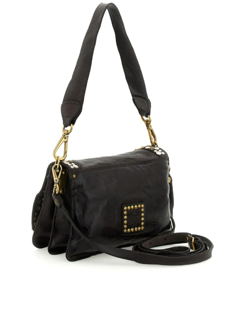 Campomaggi Embellished Rectangular Handbag With Gold-Tone Accents