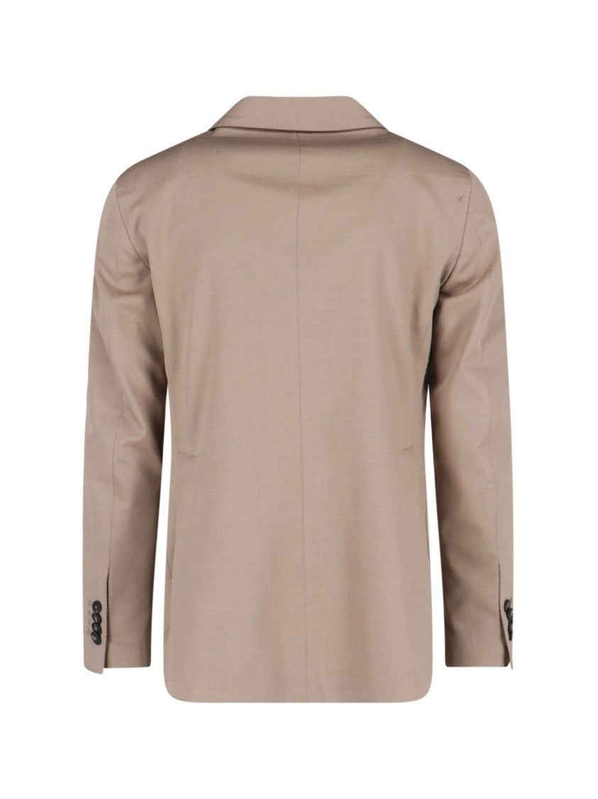 Tagliatore Beige Dress Shirt With Classic Collar And Button-Down Front