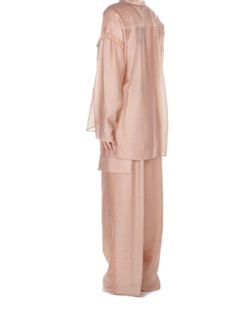 Blugirl Wide-Leg Lace Detail Cargo Pants