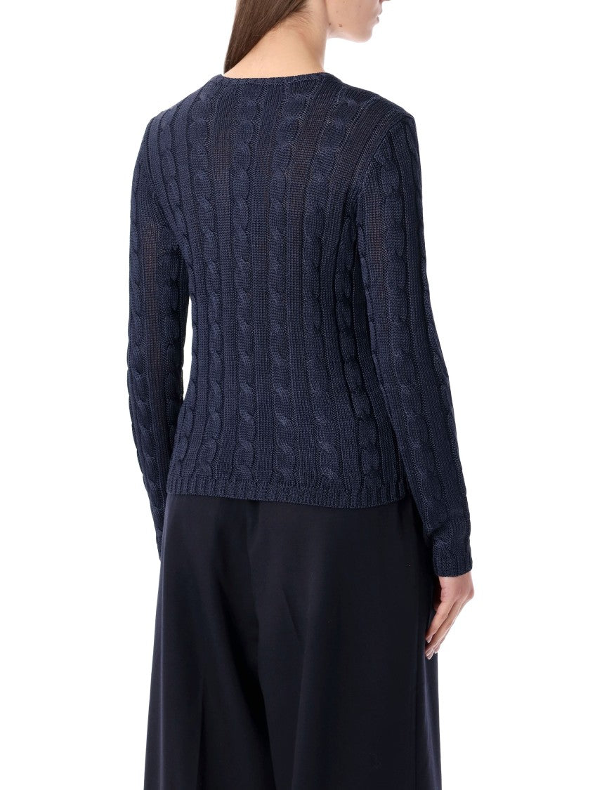 Polo Ralph Lauren Cable Knit Wool Silk Sweater