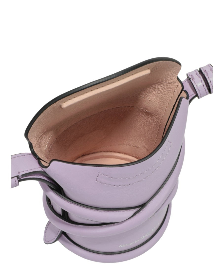 Alexander Mcqueen Mini Curve Leather Bucket Bag