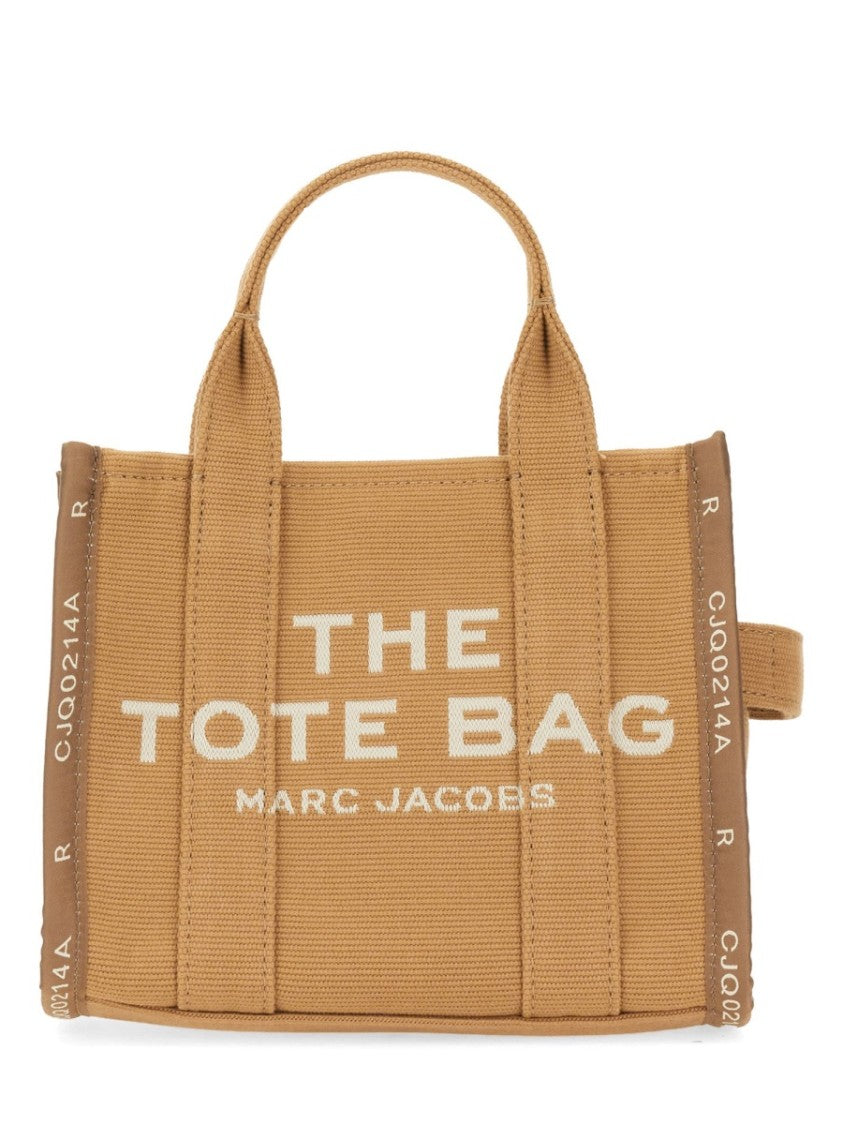 Marc Jacobs Beige Cotton Blend Small Logo Tote Bag