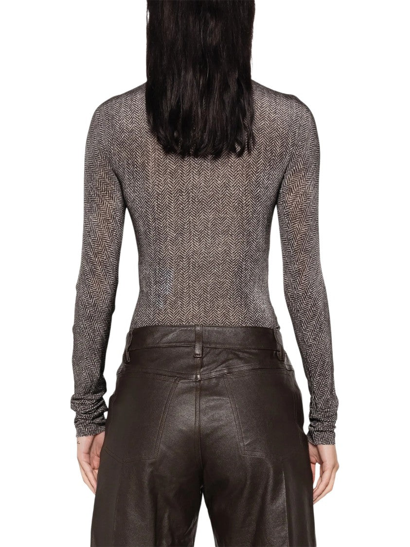 Maison Margiela Grey Gradient Viscose Bodysuit