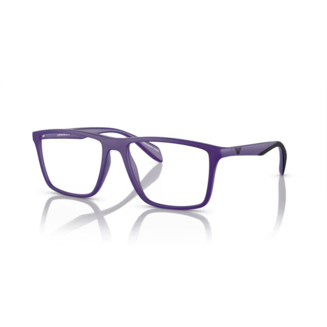 Emporio Armani 3230 Vista Rectangular Eyeglasses With Bold Purple Frame