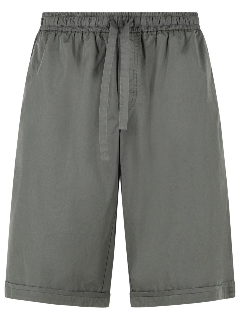 Dolce & Gabbana Grey Green Cotton Shorts