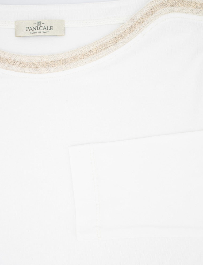 Panicale Boat Neckline Sweater With Lurex Detailing