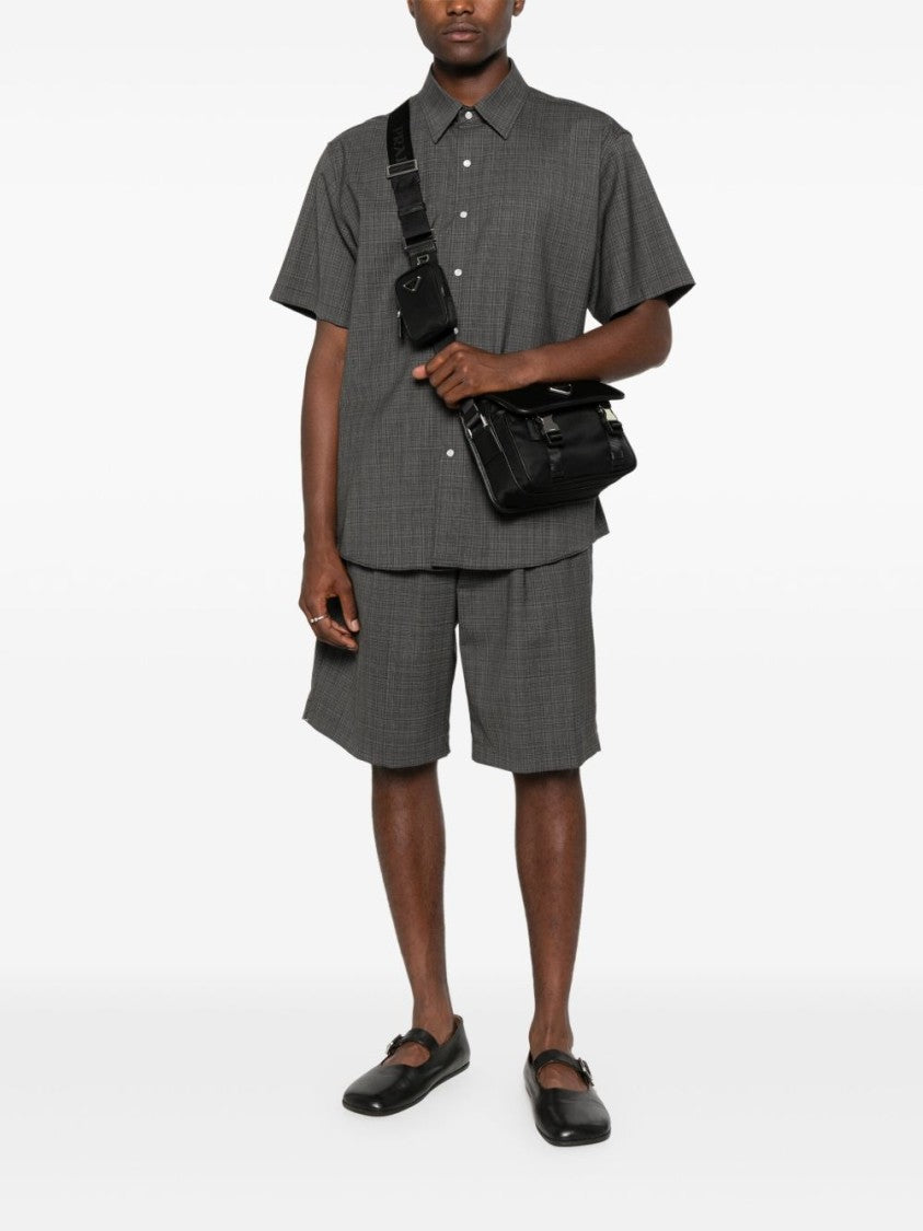 Prada Black Rectangular Crossbody Silver Accents Bag
