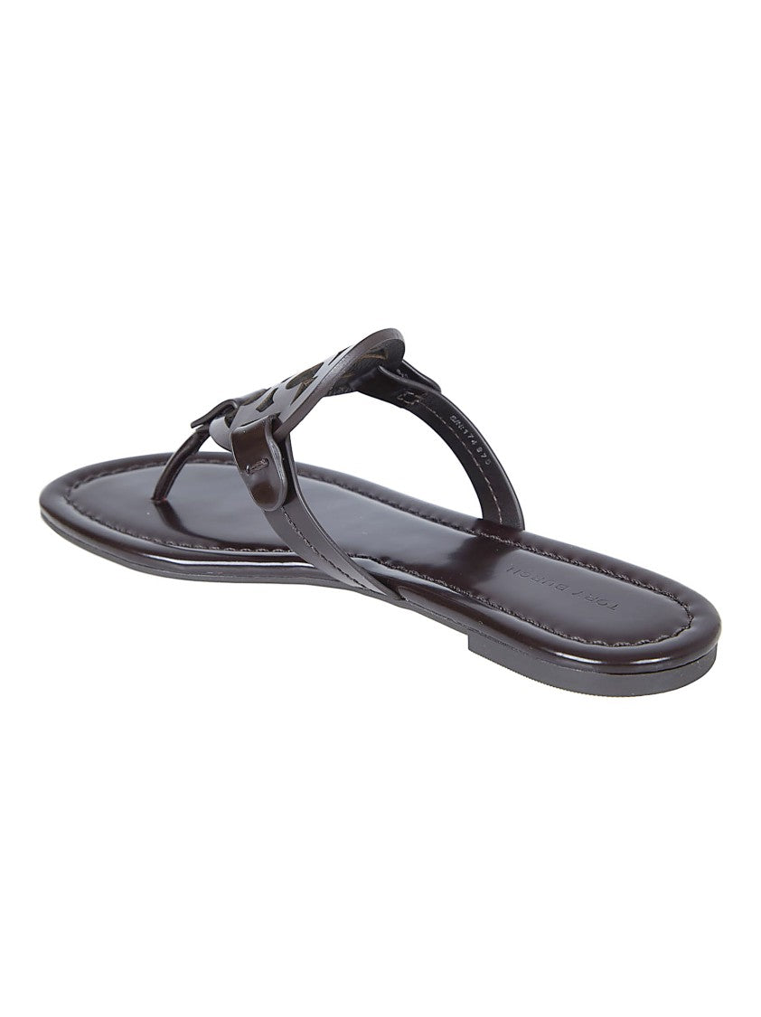Tory Burch Flat Thong Sandals With Laser-Cut Logos
