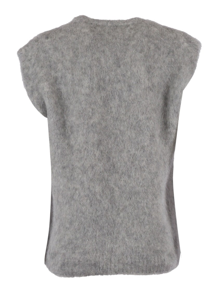 Forte Forte Sleeveless Knit Gilet In Soft Alpaca Blend