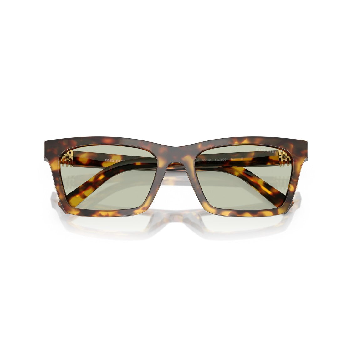 Miu Miu 0Mu A05s Rectangular Tortoiseshell Acetate Sunglasses
