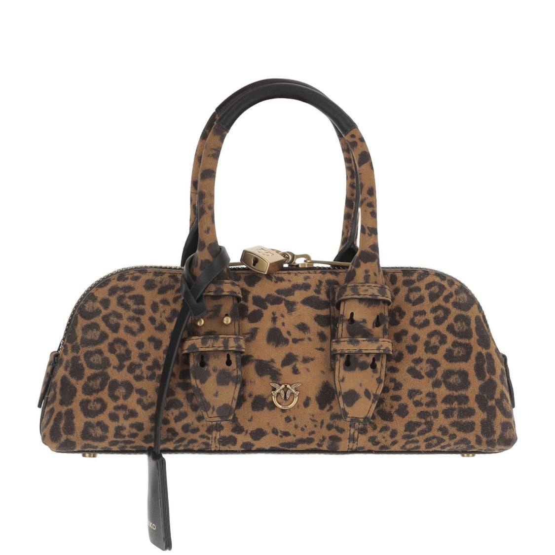 Pinko Escape Horizontal Suede Bowling Bag