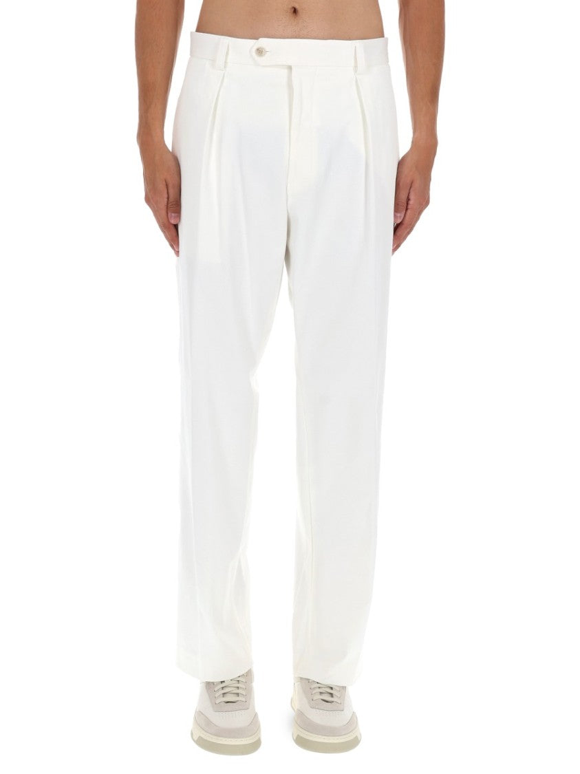 Boss Straight-Leg White Trousers