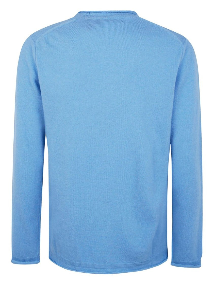 Comme Des Garçons Light Blue Long-Sleeved Crew Neck Shirt