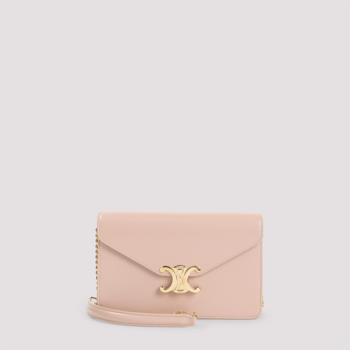Celine Soft Peach Calf Skin Margo Wallet On Chain