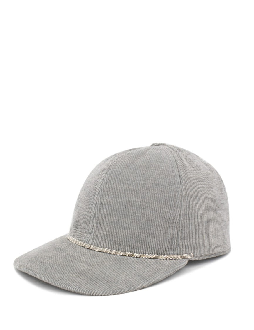 Le Tricot Perugia Rib Knit Grey Cap