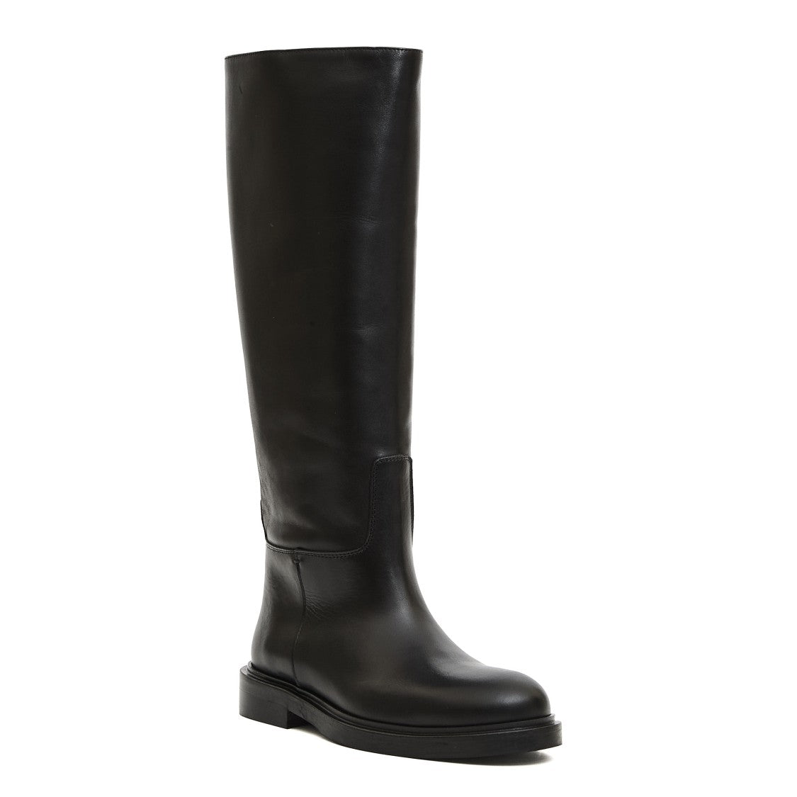 Poeve Black Leather Knight Boots