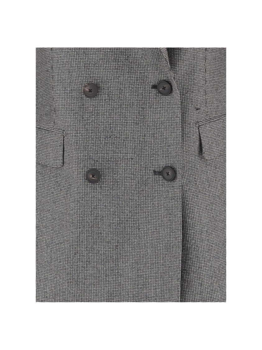 Tagliatore Grey Wool Double-Breasted Blazer