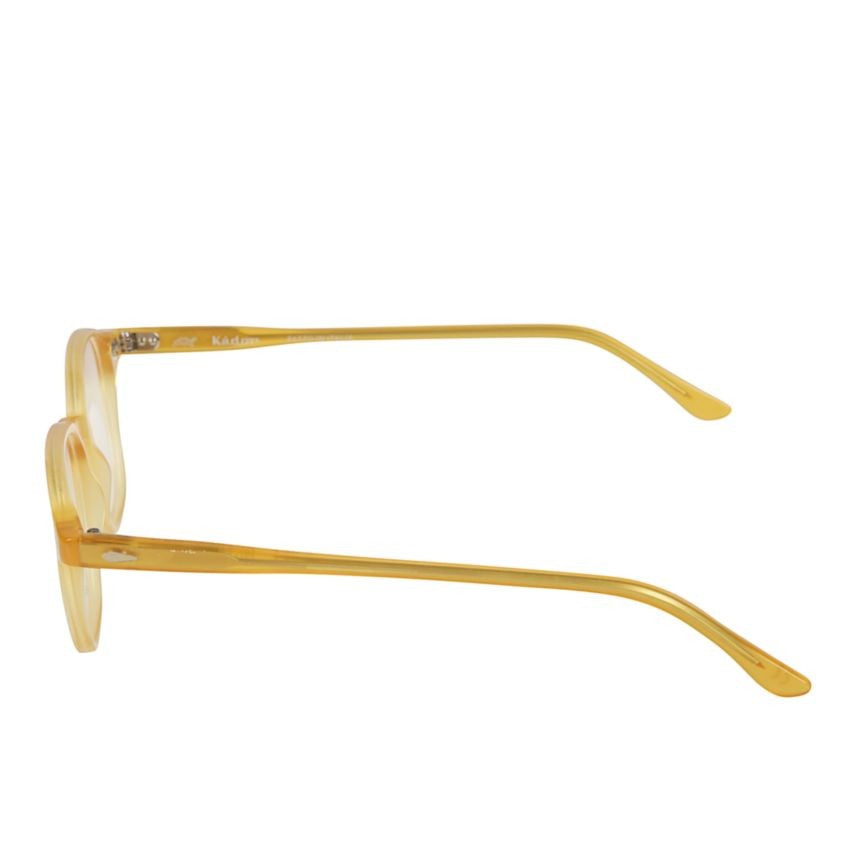 Kador Quadro Translucent Amber-Yellow Rectangular Frame Eyeglasses