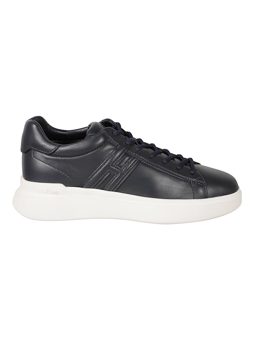 Hogan Low-Top Smooth Leather Sneakers With Tonal Embossed Logo