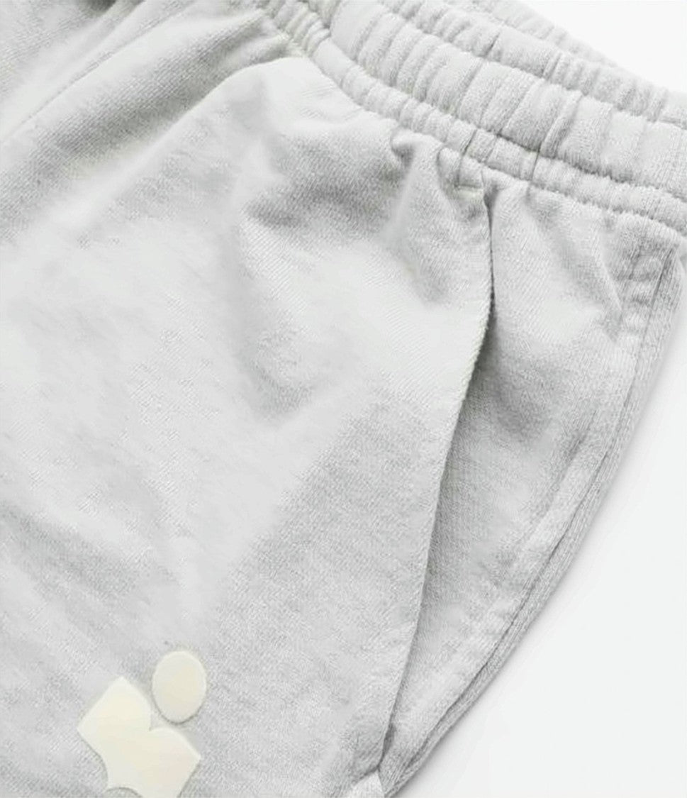 Isabel Marant Relaxed-Fit Grey Shorts With Adjustable Waistband