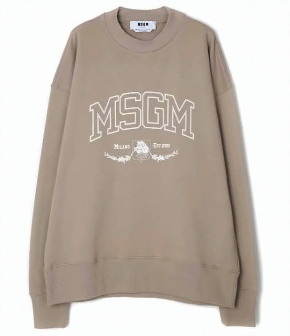 Msgm Relaxed Fit Long-Sleeve Sweatshirt With Logo Print