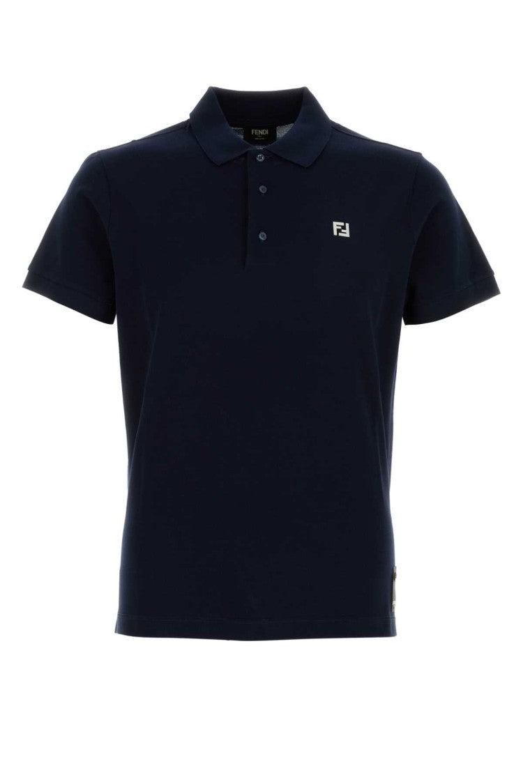 Fendi Dark Blue Piquet Polo Shirt