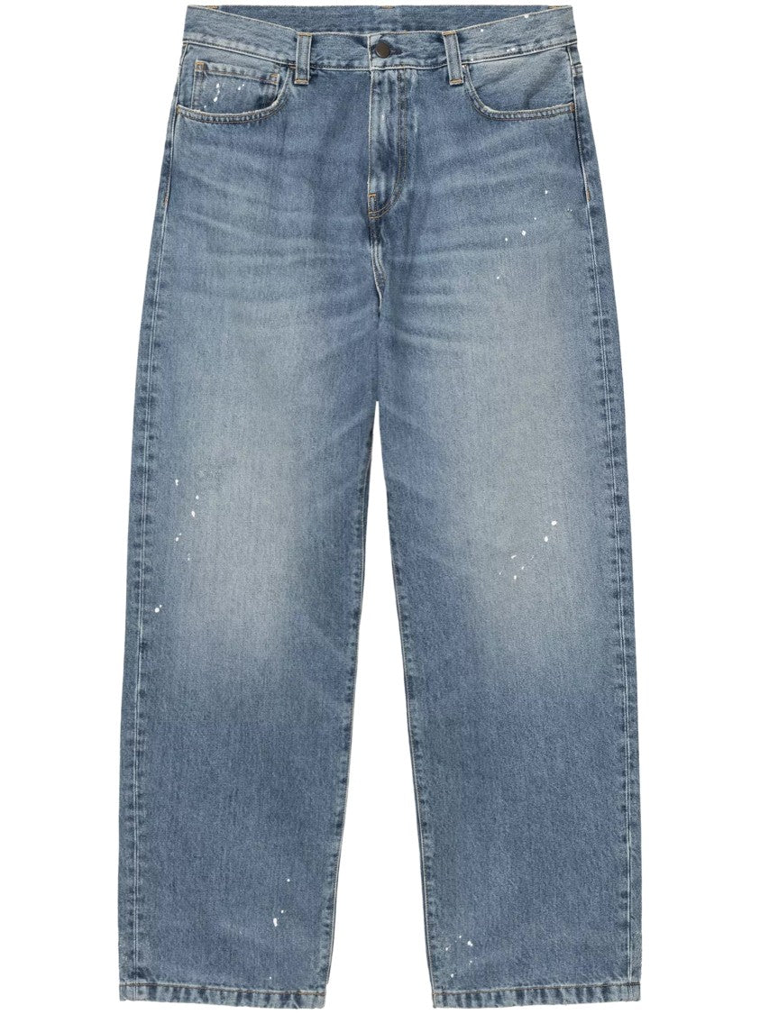 Carhartt Wip Relaxed Wide-Leg Denim Trousers With Distressed Accents