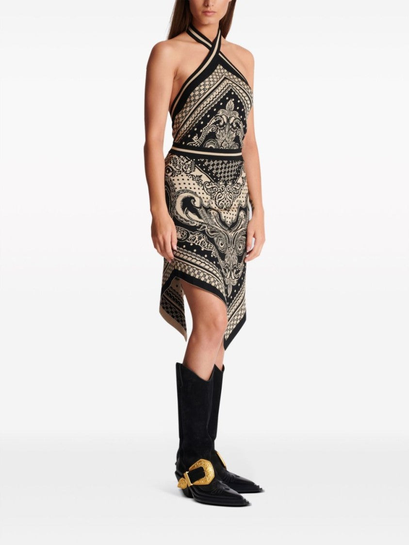 Balmain A-Line Halterneck Dress