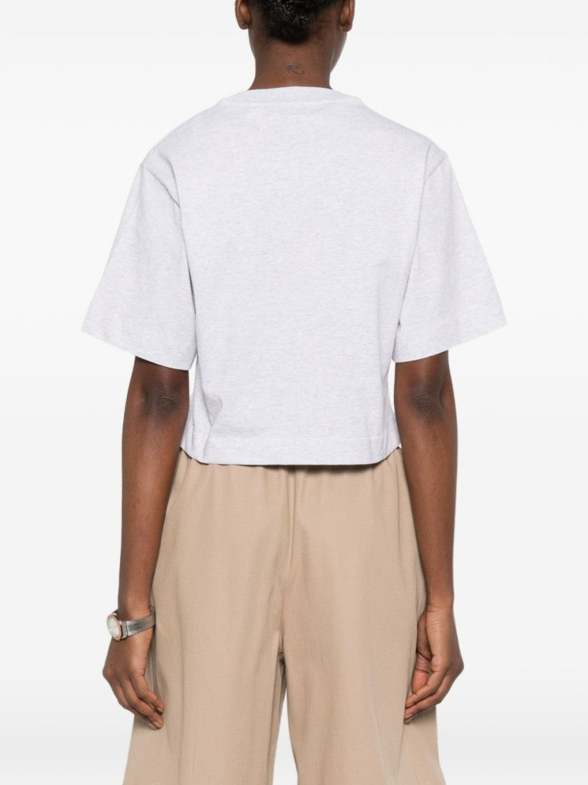 Off-White Cropped Multicolour Graphic T-Shirt With Relaxed Fit