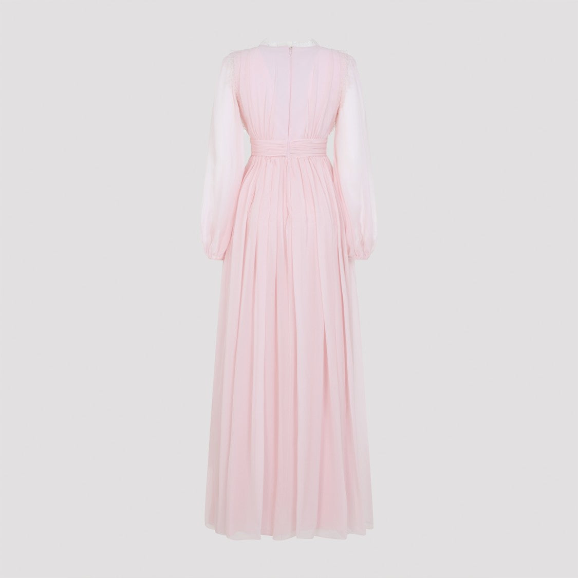 Giambattista Valli Silk Maxi Dress With Sheer Sleeves