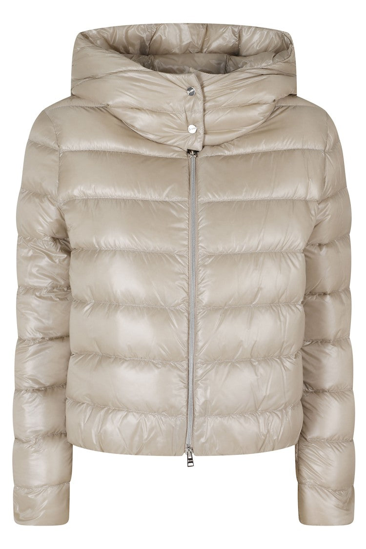 Herno Chantilly High Neck Hooded Double-Slider Zip Polyamide Down Jacket