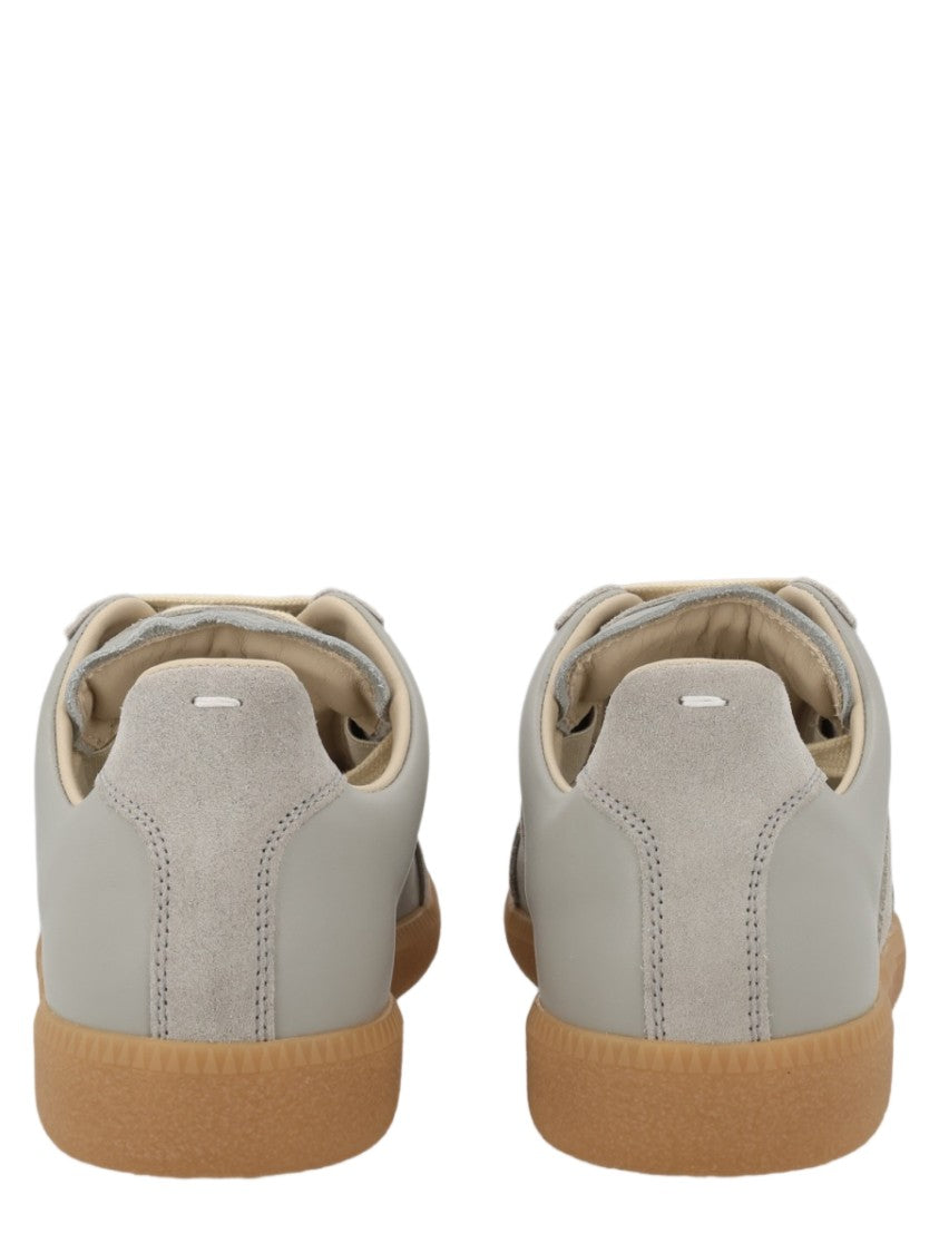 Maison Margiela Light Grey Replica Calfskin Sneakers