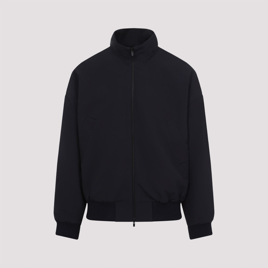 Fear Of God Navy-Blue Virgin Wool High Neck Track Jacket