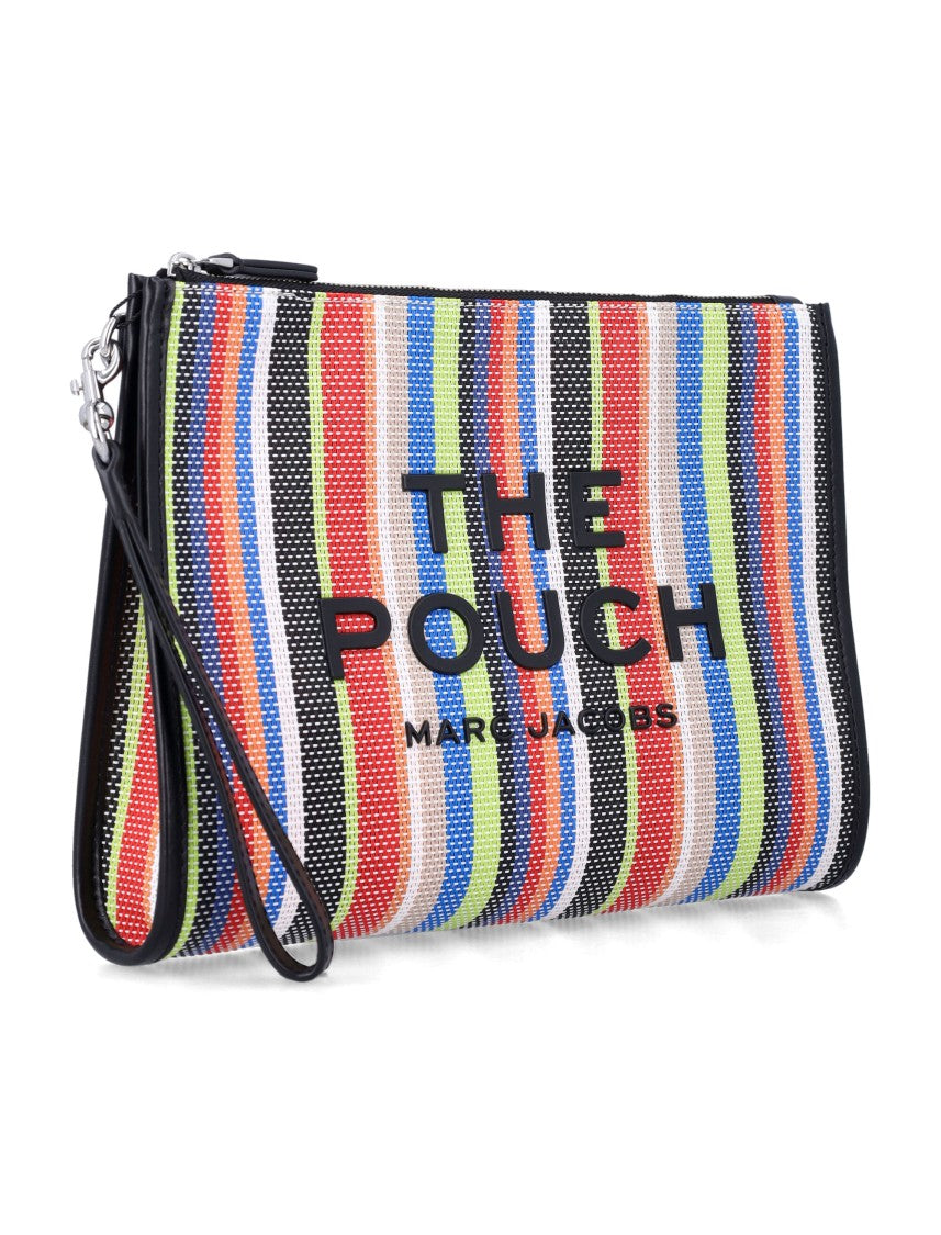 Marc Jacobs Rainbow Stripe Mesh Wristlet Pochette