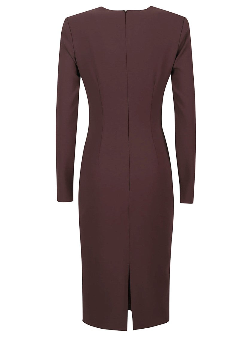 Elisabetta Franchi Stretch Polyester Midi Dress