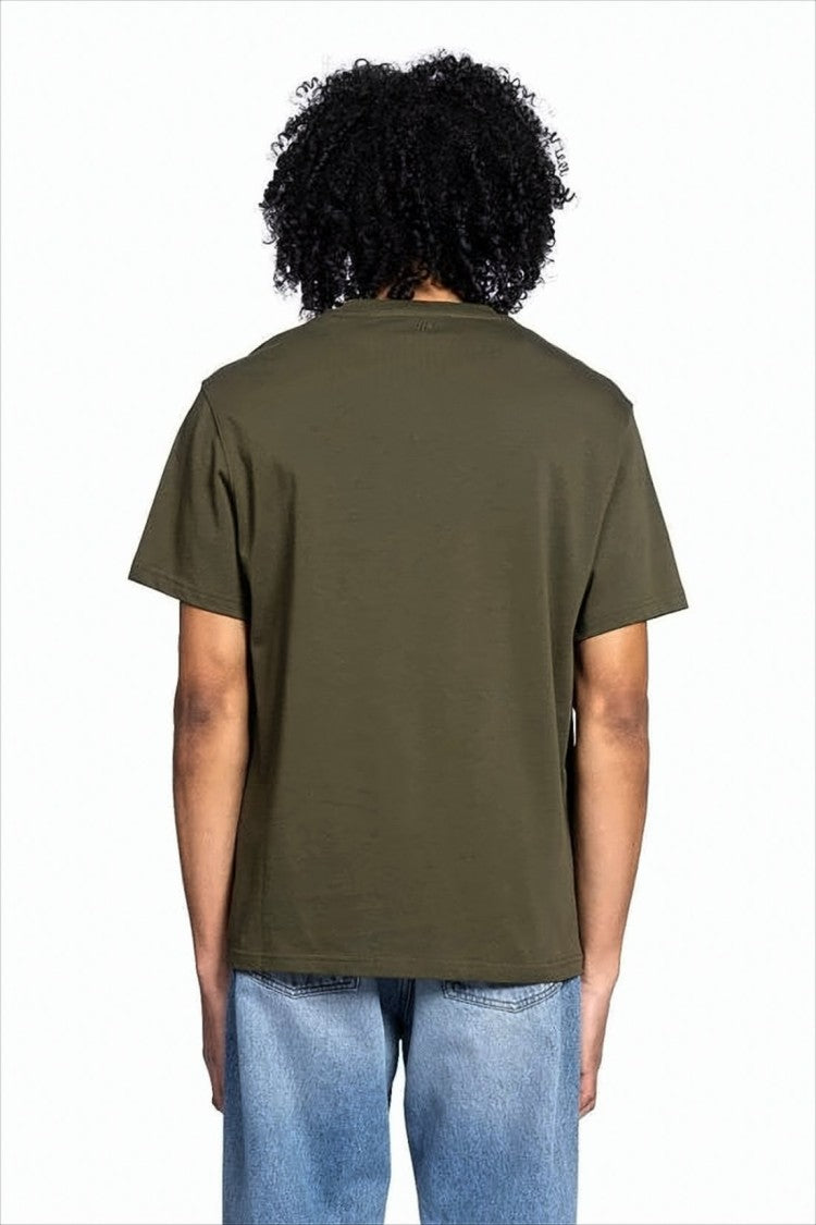 Ami Paris Short-Sleeved Crew Neck T-Shirt With Subtle Embroidery