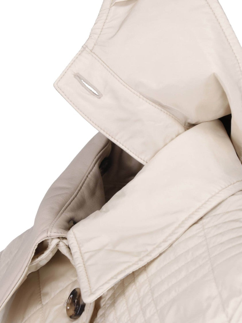 Burberry Cream Fernleigh Quilted Fabric Jacket