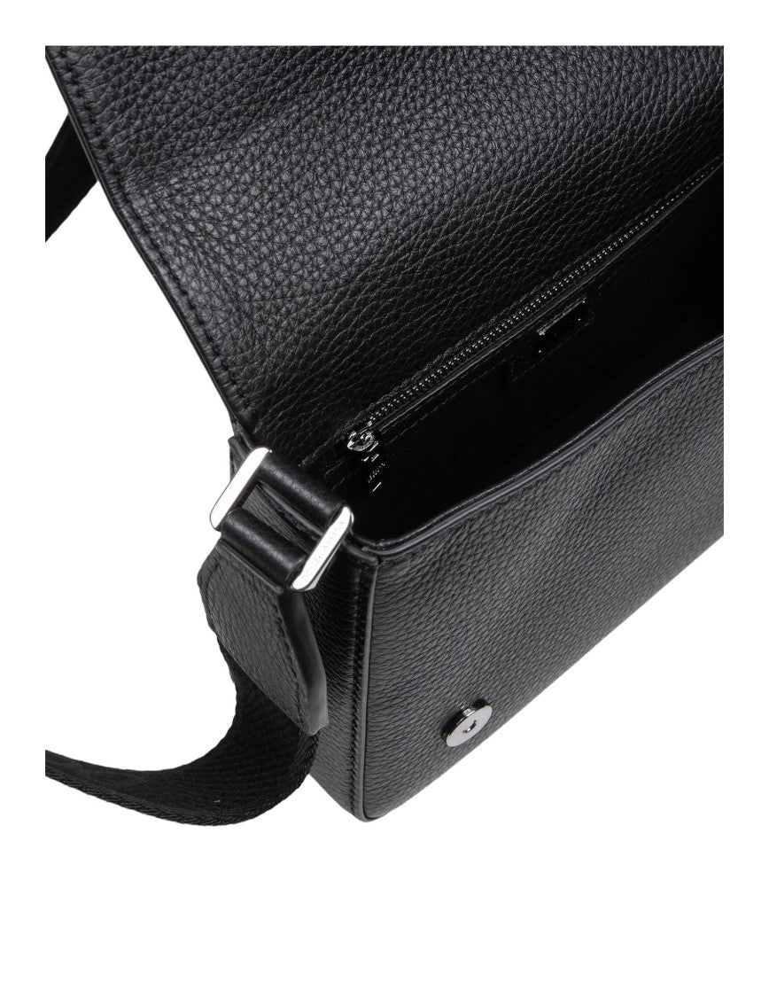 Dolce & Gabbana Black Deer Leather Shoulder Bag