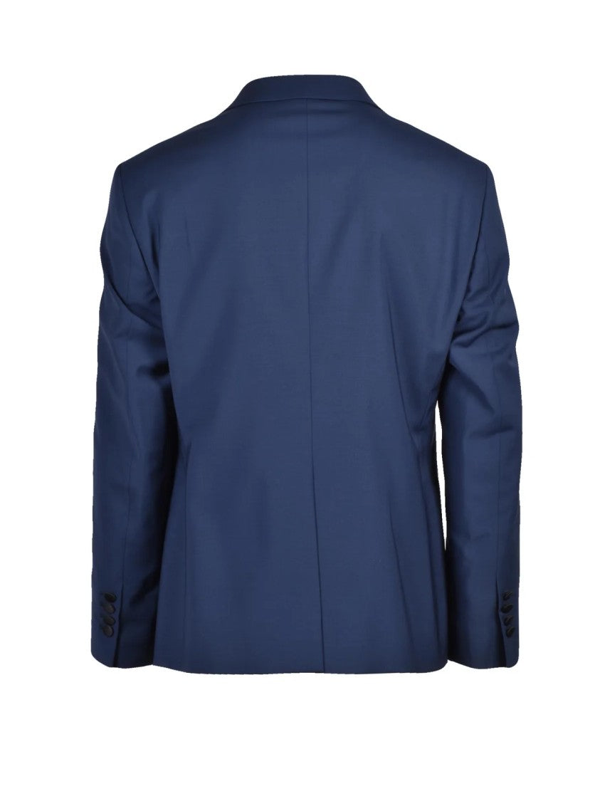 Lab 001 Royal Blue Virgin Wool Satin Finish Formal Suit