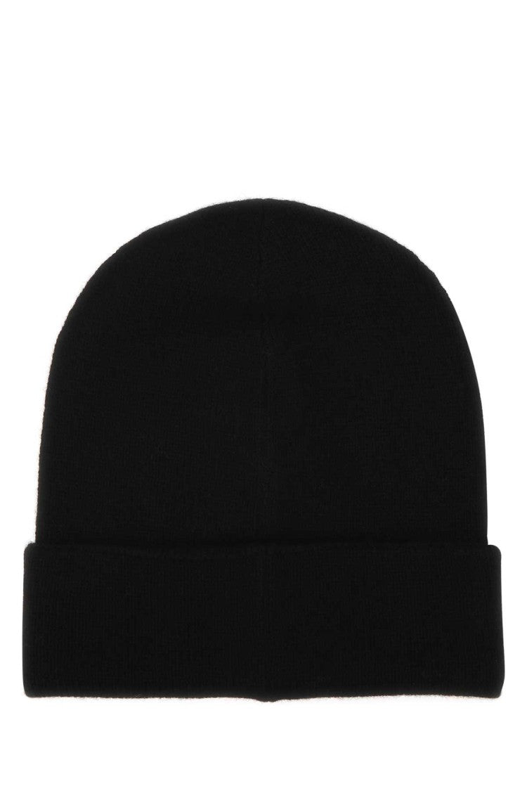 Alexander Mcqueen Black Cashmere Beanie Hat