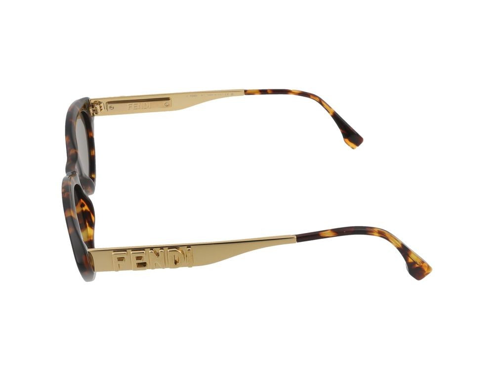 Maison Fendi Cat-Eye Tortoiseshell Gold-Toned Detail Sunglasses