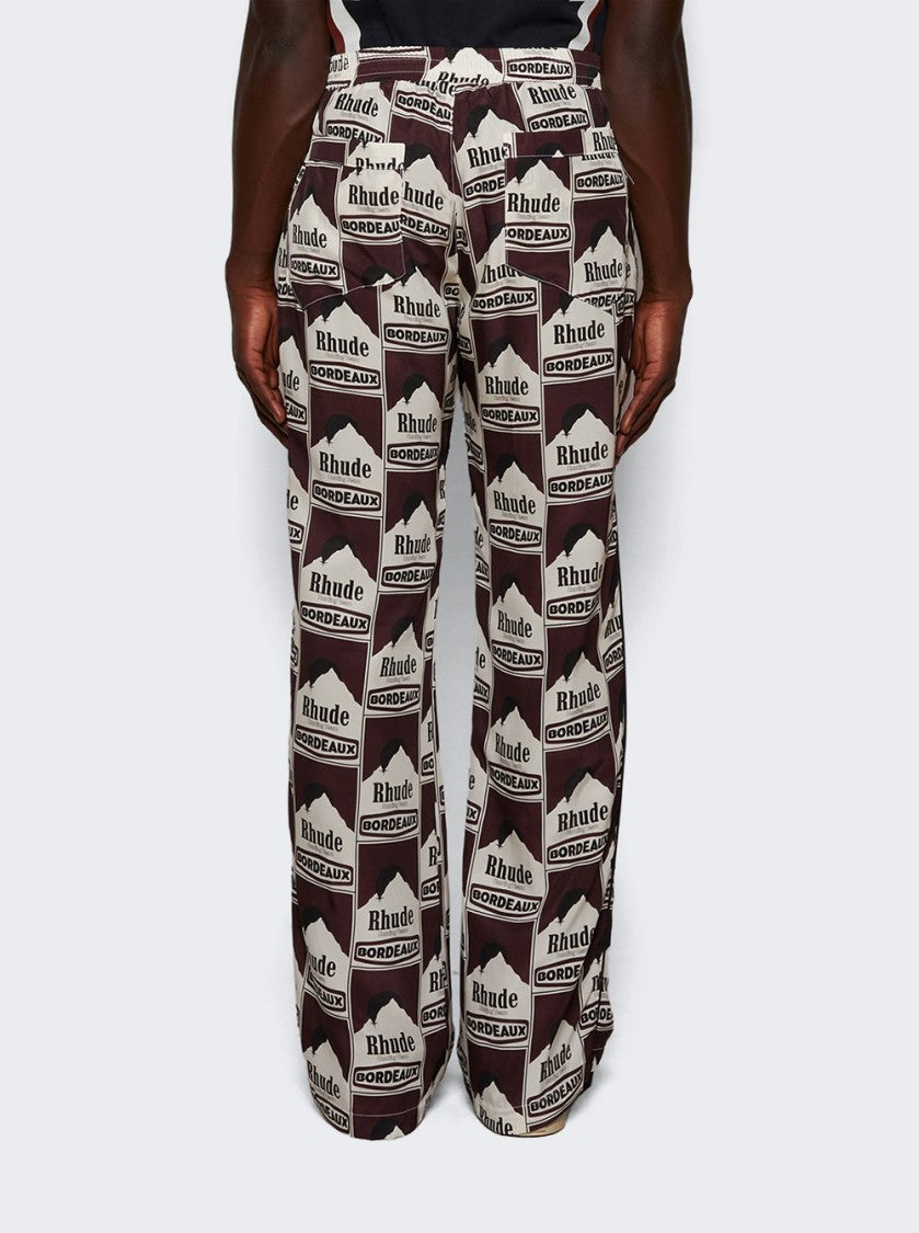 Rhude Moonlight Bordeaux Pj Pant Maroon