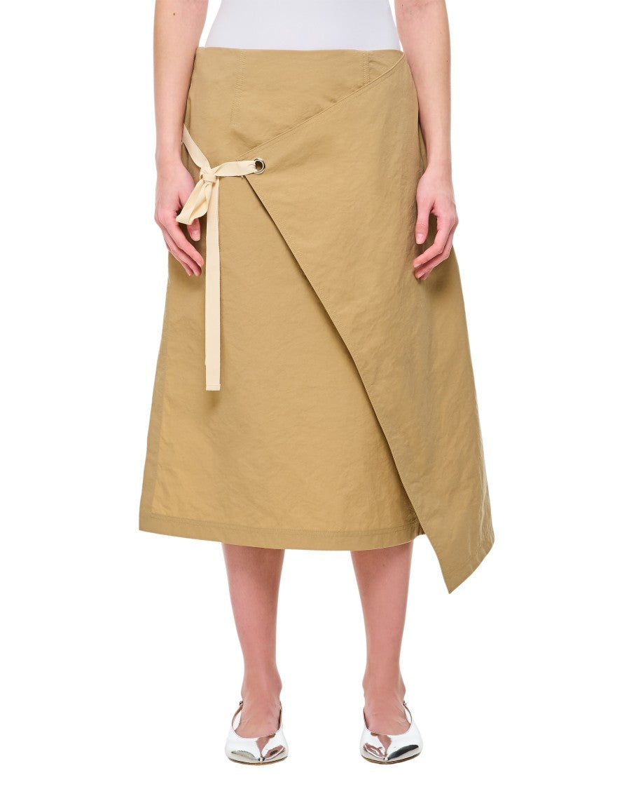 Plan C Asymmetrical Flared Skirt With Front Tie Detail