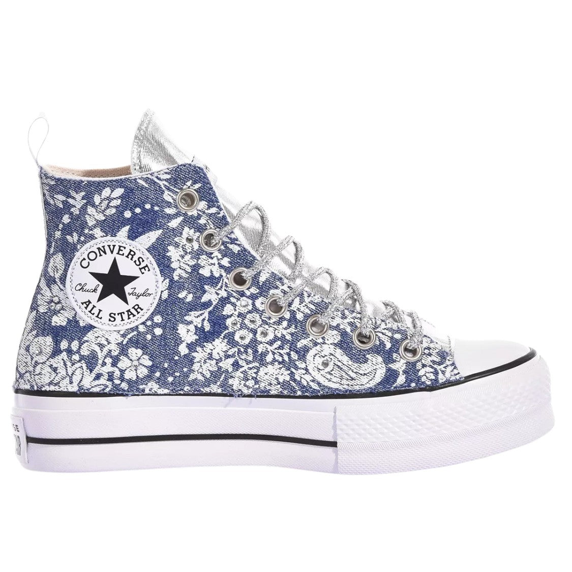Converse Platform Sneakers In Silver Light Blue