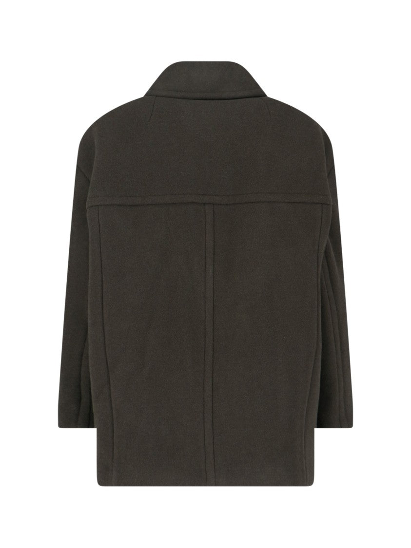 Isabel Marant Double-Breasted Green Jacket With Structured Collar And Large Buttons