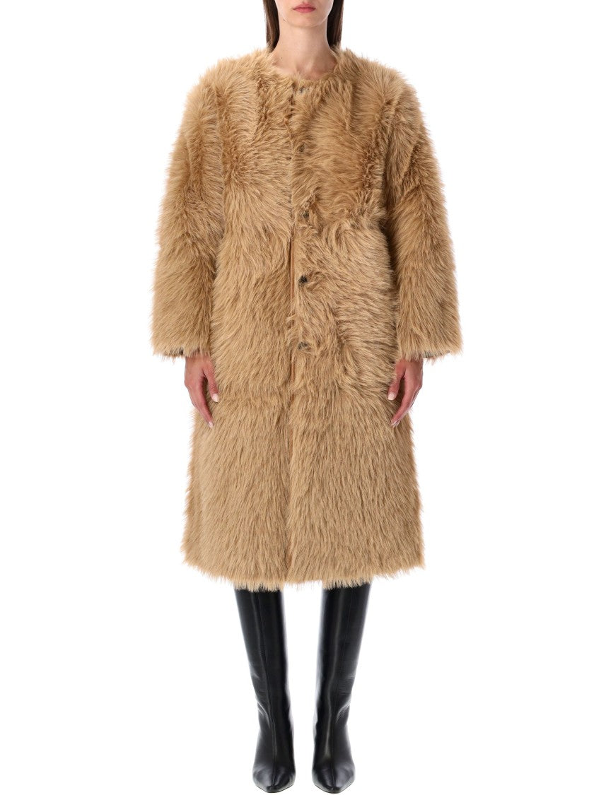 Urbancode Faux Fur Coat With Suede Interior