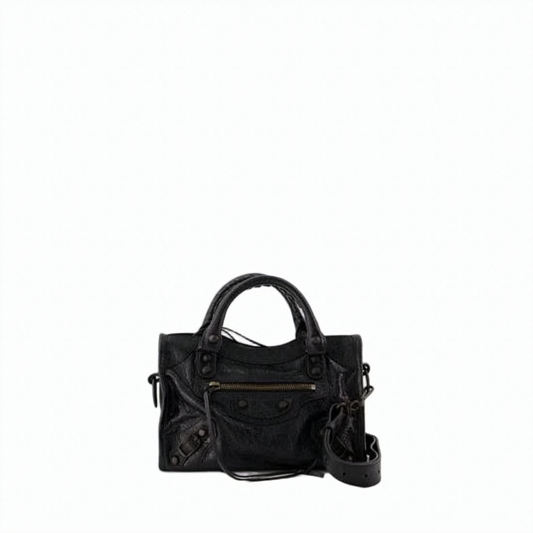 Balenciaga Textured Lambskin Mini Shoulder Bag With Edgy Elements