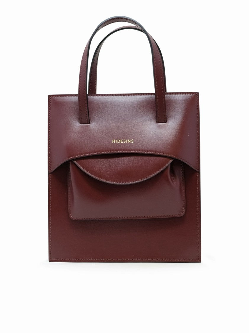 Hidesins Fl2516 Flap J Wine Leather Handbag