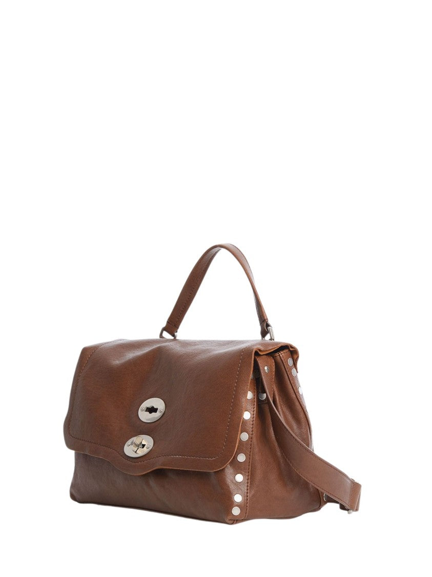 Zanellato Tobacco Postina Baby Leather Shoulder Bag